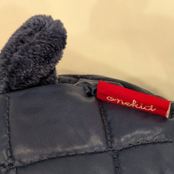 EUC Like-New OneKid Quilted Bomber Hat (Trapper Hat With Ear Flaps) - Picture 7 of 13